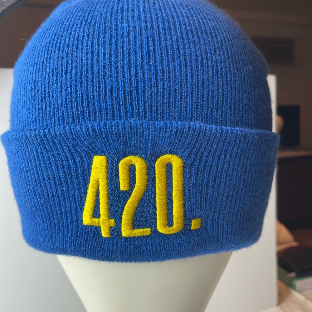 Blue beanie
